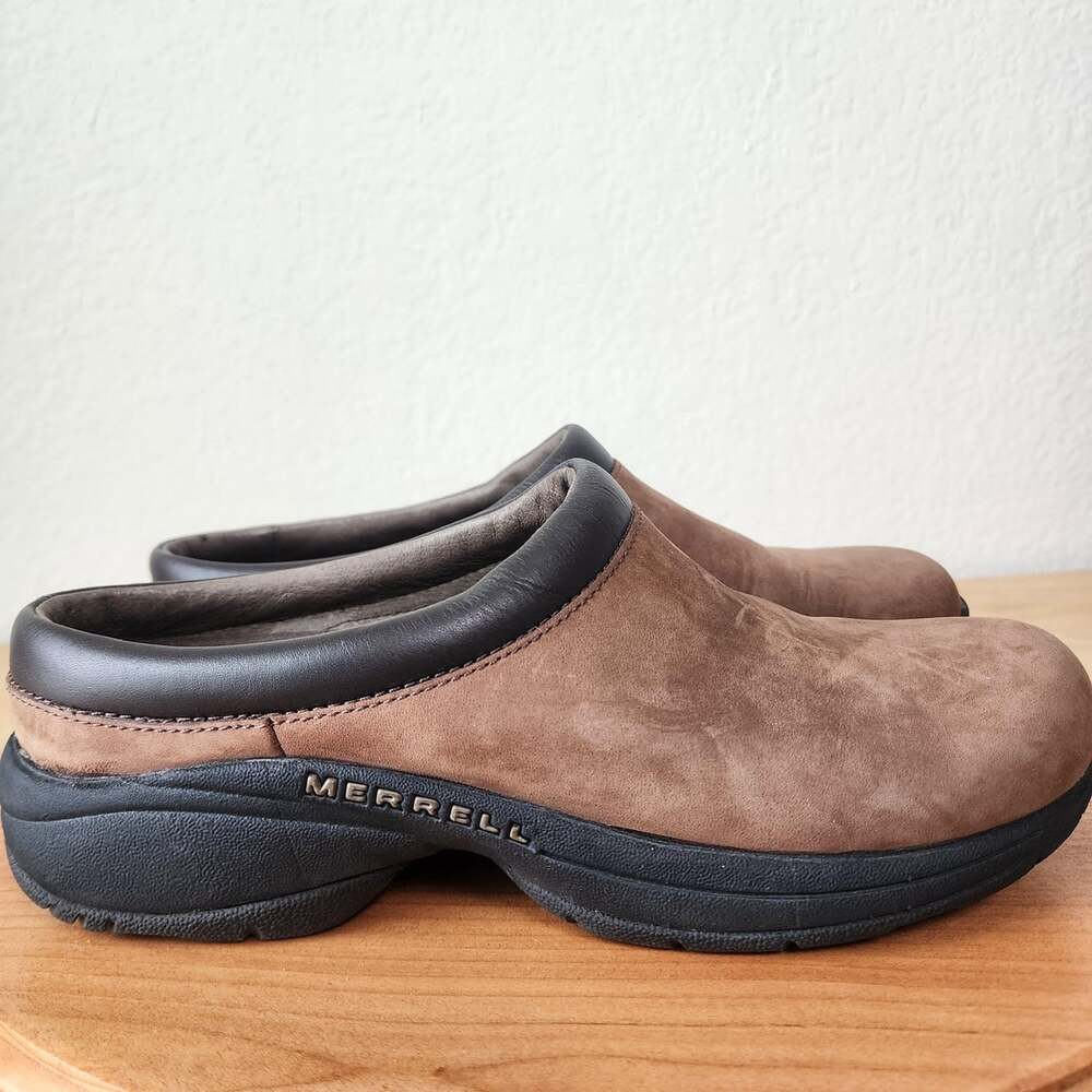 Merrell Jungle Primo Moc Shoes Womens Size 8.5 Brown Suede Slip On Comfort